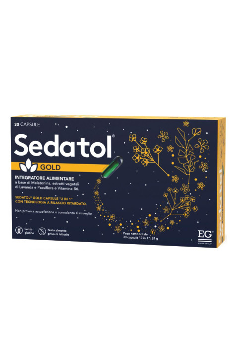 Sedatol - Gold Integratore Alimentare Benessere Mentale, 30 Capsule
