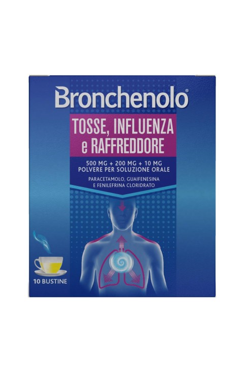 Bronchenolo Toss Infl Raf 500 Mg + 200 Mg + 10 Mg Polvere Per Soluzione Orale 10 Bustine