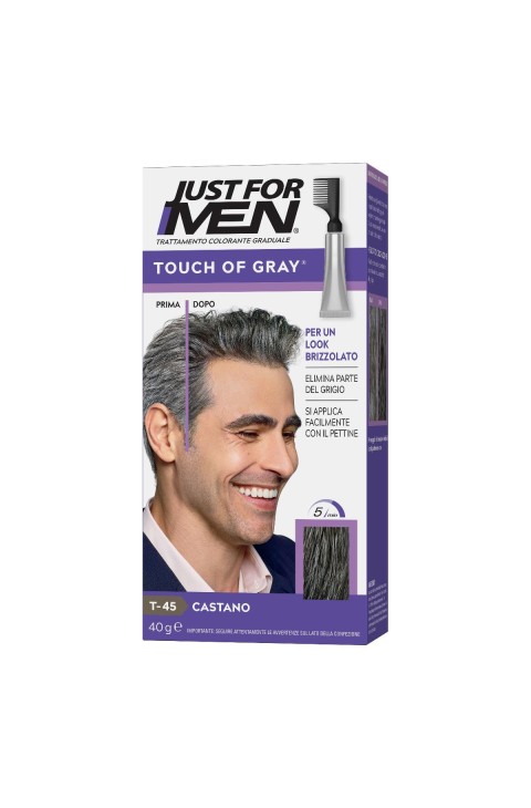 Just For Men Touch Of Gray Trattamento Colorante Graduale Colore Castano, 1 Kit
