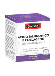 Swisse Acido Ialuronico e Collagene Integratore Per La Bellezza Della Pelle 30 Compresse