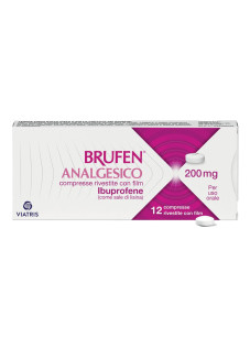 Brufen Analgesico 200mg Ibuprofene Trattamento del Dolore da Lieve a Moderato, 12 Compresse