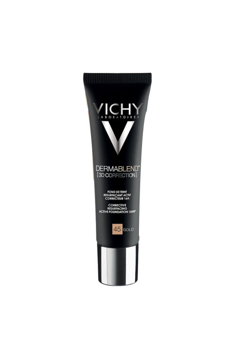 Vichy Dermablend - 3D Fondotinta Coprente per Pelle Grassa Tonalità 45, 30ml
