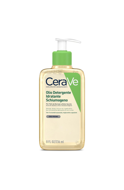 CeraVe Olio Detergente Idratante Deterge Idrata e Lenisce con 3 Ceramidi, 236ml