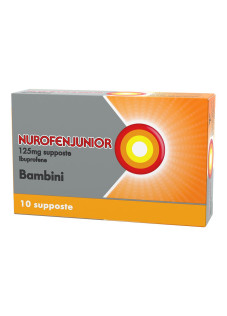 Nurofenjunior Supposte 125mg Ibuprofene Febbre e Dolore, 10 Supposte