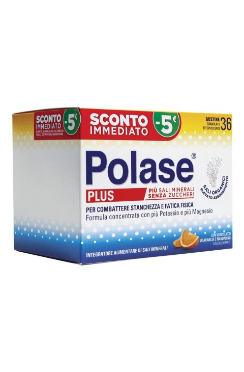 Polase Plus Integratore Sali Minerali Magnesio Potassio Arancia Mandarino,36 Bst