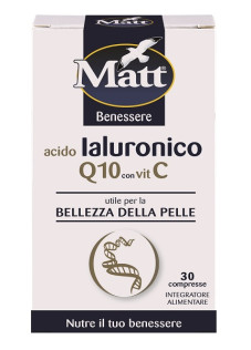 Matt Benessere Acido Ialuronico Q10 per Pelle 30 Compresse
