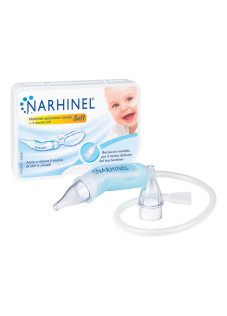 Narhinel Aspiratore Nasale Neonati e Bambini Soft con 2 Ricambi Soft con Filtro