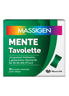 Massigen Mente Integratore Funzioni Intellettive, 30 Tavolette Masticabili