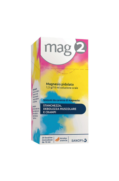 Mag 2 1,5g/10ml Magnesio Pidolato per Stati Carenziali di Magnesio, 20 Bustine