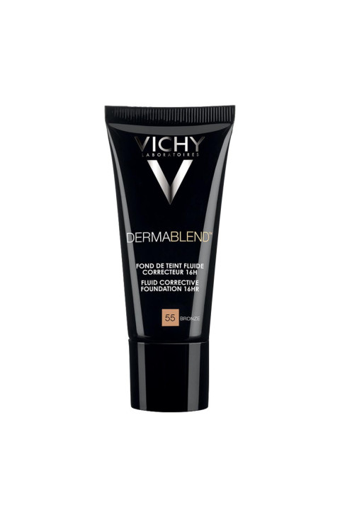 Vichy Dermablend - Fondotinta Correttore Fluido 16H Tonalità 55 Bronze, 30ml