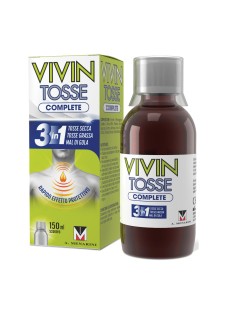 Vivin Tosse Complete 3in1 Tosse Secca Grassa Mal di Gola Sciroppo, 150ml