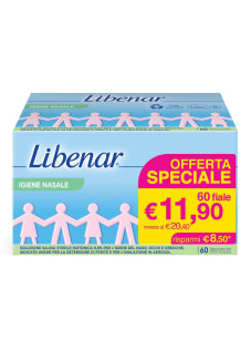 Libenar Soluzione Fisiologica Salina Sterile Senza Conservanti, 60 Flaconcini
