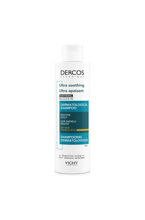 Dercos - Shampoo Ultra-Lenitivo Cuoio Reattivo Capelli Secchi, 200ml