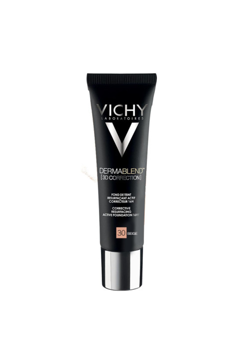 Vichy Dermablend - 3D Fondotinta Coprente per Pelle Grassa Tonalità 30, 30ml
