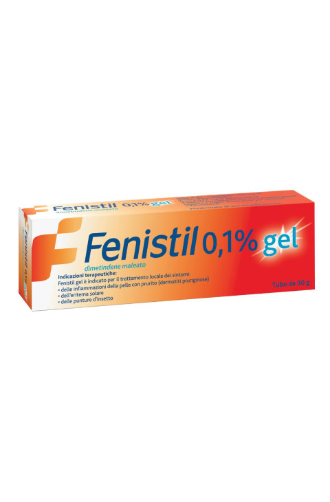 Fenistil Gel 0,1% Infiammazione Pelle Eritema Solare Prurito Punture Insetto, 30g