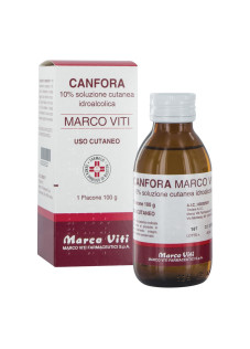 Canfora 10% Soluzione Cutanea Idroalcolica Rubefacente e Analgesico, 100g