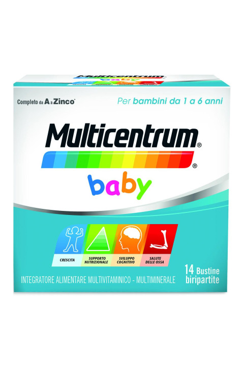 Multicentrum Baby Integratore Multivitaminico Multiminerale Bambini 3+, 14 Buste