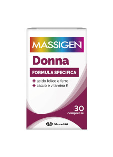 Massigen Donna Formula Specifica Integratore 12 Vitamine 8 Minerali,30 Compresse