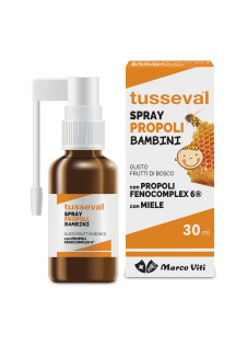 Tusseval Spray Propoli Bambini Gusto Frutti Di Bosco Con Miele 30 ml