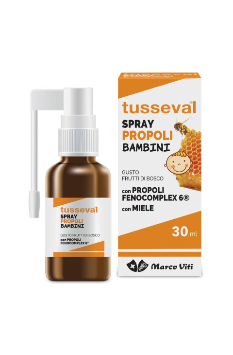 Tusseval Spray Propoli Bambini Gusto Frutti Di Bosco Con Miele 30 ml