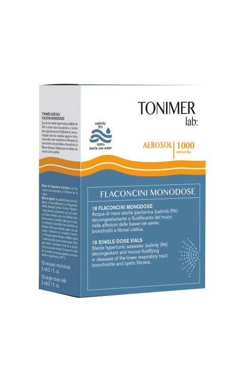 Tonimer Lab Hypertonic Aerosol Monodose 18 Flaconi 3 ml