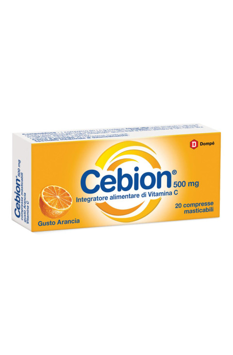 Cebion - Integratore Vitamina C Gusto Arancia, 20 compresse masticabili