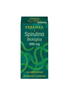 Erbamea Spirulina Biologica Integratore Alimentare, 150 Compresse