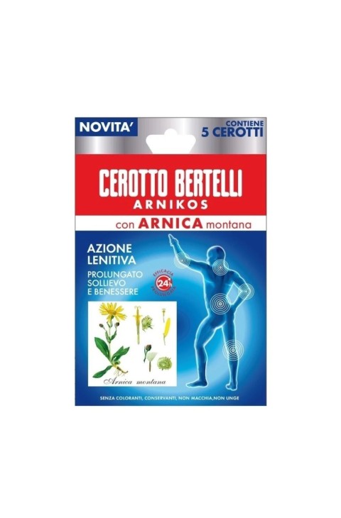Bertelli Cerotto Arnikos con Arnica Montana ad Azione Lenitiva, 5 cerotti
