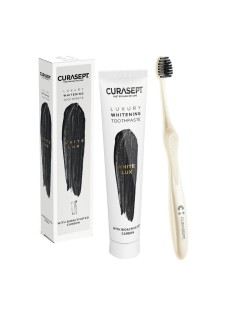 Curasept Luxury Whitening - White Lux Kit Dentifricio + Spazzolino Sbiancante