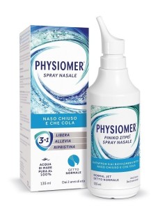 Perrigo Physiomer Getto Normale - Spray nasale per liberare il naso e rimuovere il muco, 135 ml

