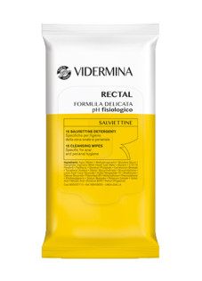 VIDERMINA Rectal Salviette Intime Formula Delicata pH Fisiologico 15 Pezzi