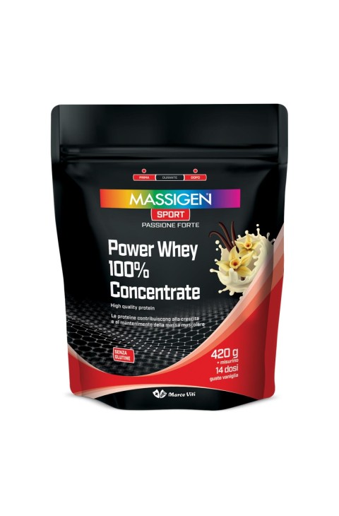 Massigen Sport Power Whey Concentrate Gusto Vaniglia 420g

