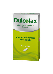 Dulcolax Adulti Supposte Contenente 10mg Bisacodile per Stitichezza Occasionale, 6 Supposte