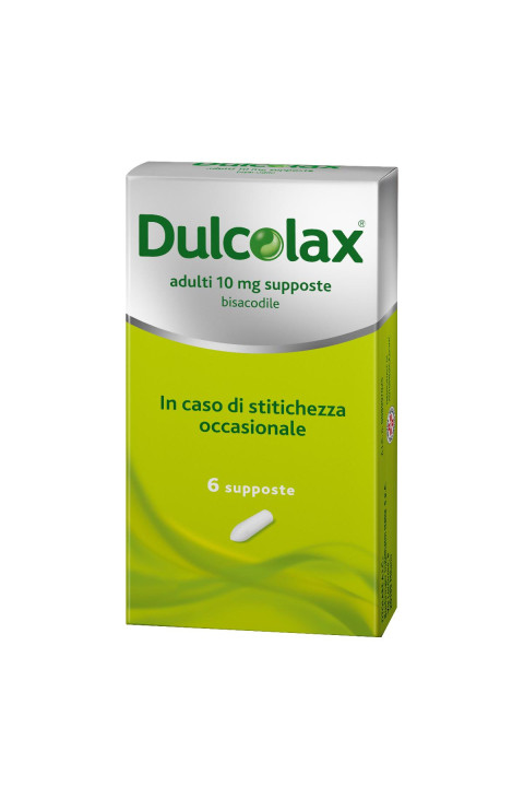 Dulcolax Adulti Supposte Contenente 10mg Bisacodile per Stitichezza Occasionale, 6 Supposte