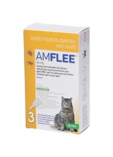 Amflee Combo Antiparassitario Veterinario per Gatti e Furetti 3 Pipette
