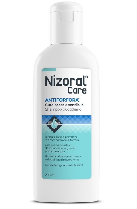 Nizoral Care - Shampoo lenitivo e antiforfora per la cute secca e sensibile, 200 ml
