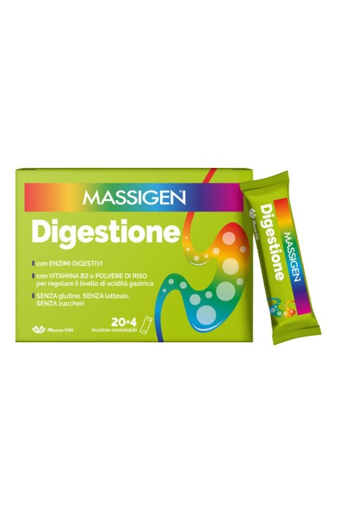 
Massigen Digestione - Integratore per la digestione e il meteorismo, 24 bustine orosolubili
