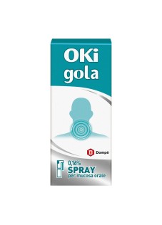 Dompé Oki Gola Infiammazione e Dolore Spray per Mucosa Orale 0,16% Ketoprofene Sale di Lisina, 15ml