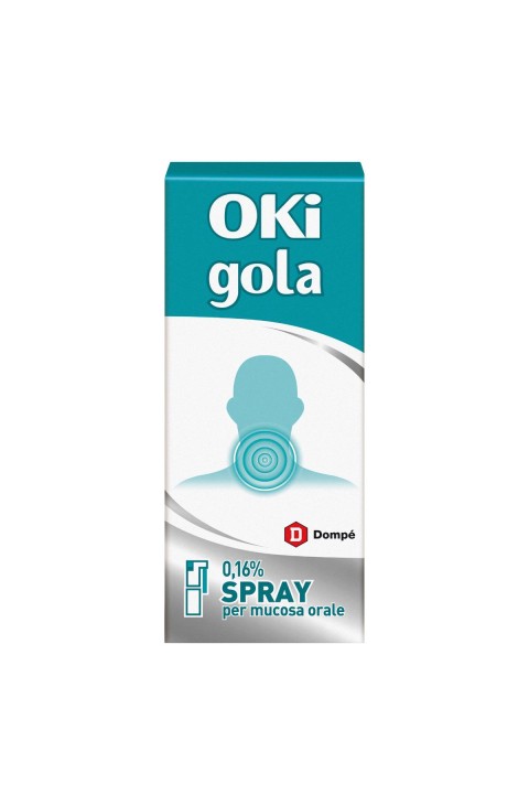 Dompé Oki Gola Infiammazione e Dolore Spray per Mucosa Orale 0,16% Ketoprofene Sale di Lisina, 15ml