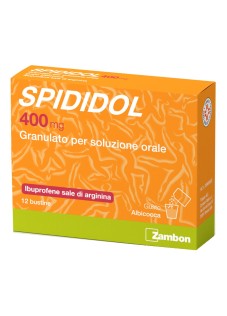 Spididol 400mg Ibuprofene Sale di Arginina Bustine Febbre e Dolore Gusto Albicocca, 12 Bustine