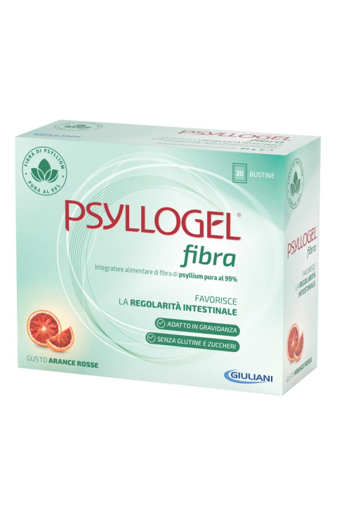 Psyllogel Fibra Integratore Intestinale Gusto Arancia Rossa 20 Bustine