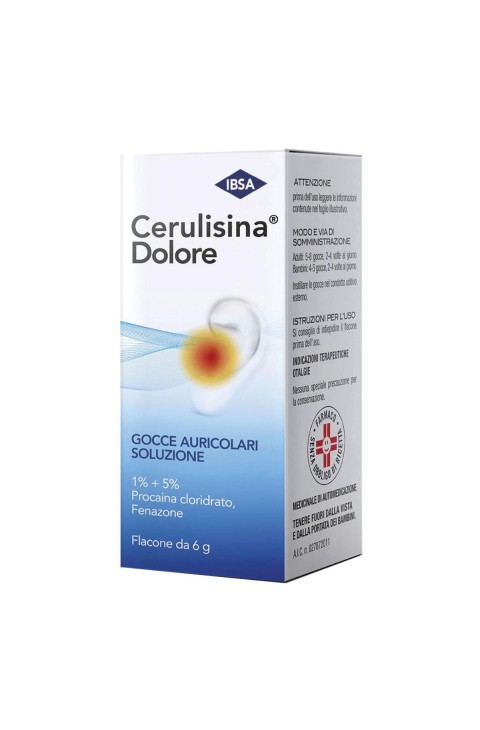 Cerulisina Dolore 1% + 5% Gocce Auricolari, Soluzione 1 Flacone Contagocce 10ml
