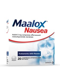 Maalox Nausea Adulti 5mg Metoclopramide Cloridrato, 20 Compresse Effervescenti
