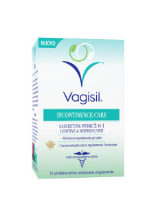 Vagisil Incontinence Care - Salviettine Intime 2 in 1, 12 salviette
