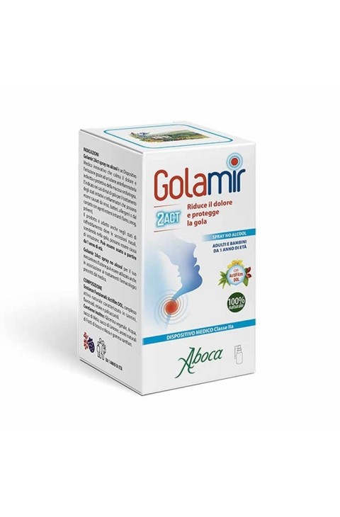 Golamir 2ACT - Spray No Alcool Dolore Irritazione Mucosa Orofaringea, 30ml