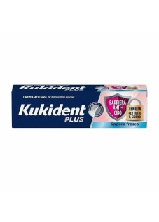 Kukident Plus Doppia Protezione Crema Adesiva per Dentarie Menta Fresca, 40g