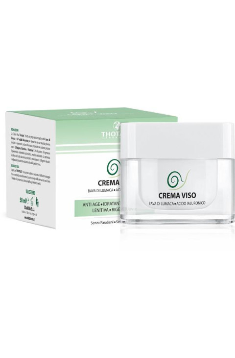 Thotale Bava di Lumaca - Crema Viso Idratante Antiage Lenitivo Rigenerante, 50ml
