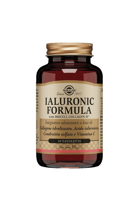 Solgar Ialuronic Formula Integratore Alimentare, 30 Tavolette
Solgar Ialuronic Formula Integratore Alimentare, 30 Tavolette