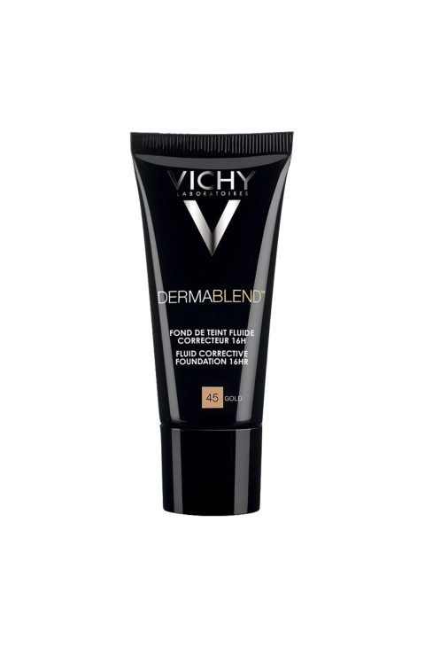 Vichy Dermablend - Fondotinta Correttore Fluido 16H Tonalità 45 Gold, 30ml
