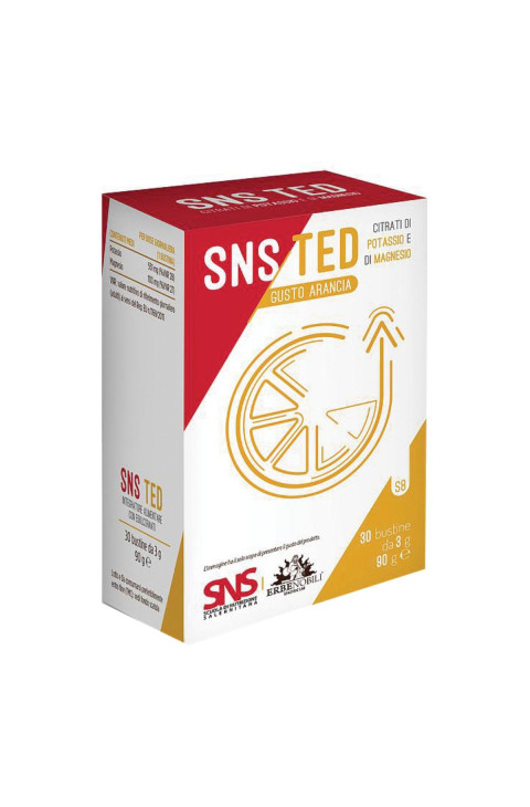 SNS TED 30 bustine gusto arancia - Integratore di magnesio e potassio
